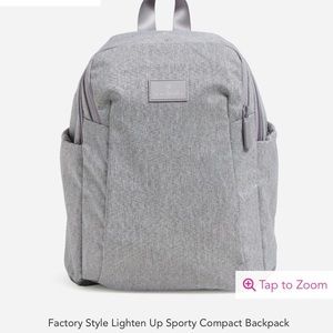 Vera Bradley Sporty Compact Backpack - Lighten Up Medium Heather Gray